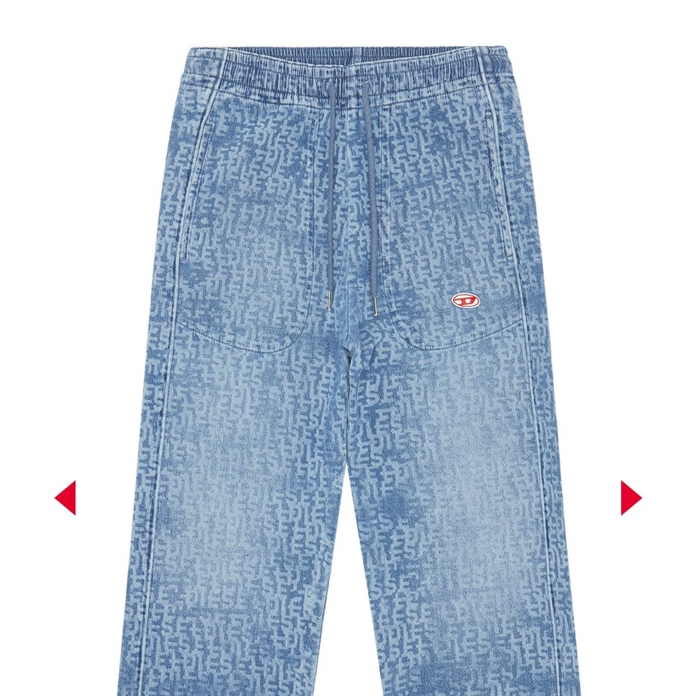 D Martians Track Denim Diesel Pants